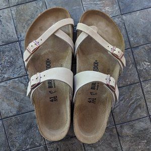 Birkenstock Mayari Oiled Leather Tobacco Brown size 41 NWOT